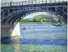 Копия картины "pont d&#39;argenteuil" художника "кайботт гюстав"