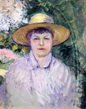 Картина "portrait of madame renoir" художника "кайботт гюстав"