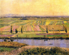 Репродукция картины "the plain of gennevilliers from the hills of argenteuil" художника "кайботт гюстав"