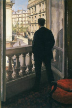 Копия картины "man at the window" художника "кайботт гюстав"