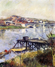 Картина "the argenteuil bridge" художника "кайботт гюстав"
