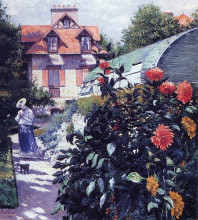 Копия картины "the garden at petit gennevilliers" художника "кайботт гюстав"