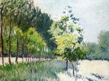 Копия картины "orchard and avenue of trees" художника "кайботт гюстав"