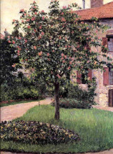 Картина "petit gennevilliers, facade, southeast of the artist&#39;s studio, overlooking the garden, spring" художника "кайботт гюстав"