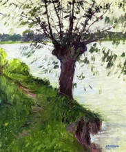 Картина "willow on the banks of the seine" художника "кайботт гюстав"