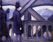 Репродукция картины "the pont de europe (study)" художника "кайботт гюстав"