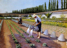 Репродукция картины "the gardeners" художника "кайботт гюстав"
