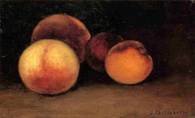 Репродукция картины "peaches, nectarines and apricots" художника "кайботт гюстав"