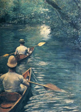 Репродукция картины "the canoes" художника "кайботт гюстав"