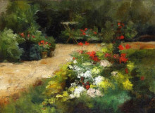 Копия картины "the garden" художника "кайботт гюстав"