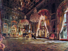 Репродукция картины "mirror hall" художника "камаль оль-мольк"