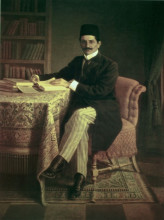 Картина "portrait of hakim-ol-molk" художника "камаль оль-мольк"