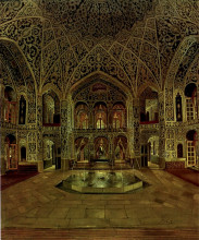 Картина "the pond house of saltanat abad palace" художника "камаль оль-мольк"