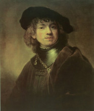 Картина "portrait of rembrandt" художника "камаль оль-мольк"