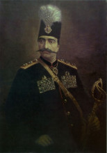 Репродукция картины "portrait of naser al-din shah qajar" художника "камаль оль-мольк"