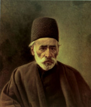 Копия картины "portrait of mohammad hossein foroughi" художника "камаль оль-мольк"