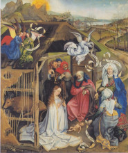 Копия картины "adoration of shepherds" художника "кампен робер"