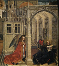 Картина "the annunciation" художника "кампен робер"