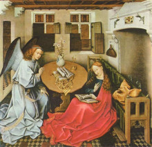Картина "the annunciation" художника "кампен робер"