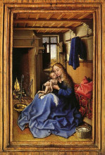 Копия картины "virgin and child in an interior" художника "кампен робер"