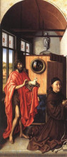Репродукция картины "werl altarpiece - st. john the baptist and the donor, heinrich von wer" художника "кампен робер"