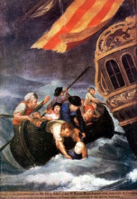 Картина "the rescue of don ram&#243;n power y giralt" художника "кампече хосе"