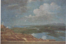Репродукция картины "clouds over a coastal puerto rican town" художника "кампече хосе"