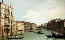 Репродукция картины "venice: the grand canal, looking north east from palazzo balbi to the rialto bridge" художника "каналетто"