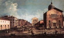 Картина "view of san giuseppe di castello" художника "каналетто"