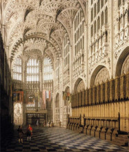 Картина "the interior of henry vii chapel in westminster abbey" художника "каналетто"