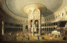 Копия картины "the interior of the rotunda, ranelagh gardens" художника "каналетто"