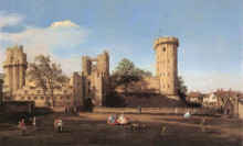 Репродукция картины "warwick castle: the east front" художника "каналетто"