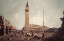 Репродукция картины "piazza san marco: looking south west" художника "каналетто"