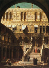 Репродукция картины "scala dei giganti" художника "каналетто"