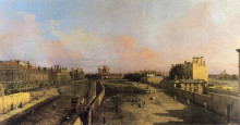Репродукция картины "london whitehall and the privy garden looking north" художника "каналетто"