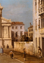Картина "san francesco della vigna, church and campo" художника "каналетто"