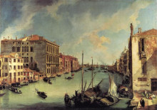 Репродукция картины "the grand canal from the campo san vio, venice" художника "каналетто"