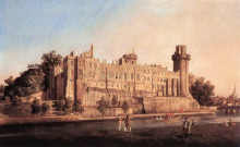Репродукция картины "warwick castle" художника "каналетто"