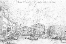 Картина "the grand canal nethe ponte del rialto" художника "каналетто"