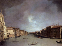 Репродукция картины "grand canal: looking from palazzo balbi" художника "каналетто"