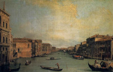 Репродукция картины "the grand canal" художника "каналетто"