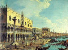 Копия картины "riva degli schiavoni looking east" художника "каналетто"