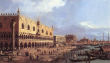 Копия картины "riva degli schiavoni: looking east" художника "каналетто"