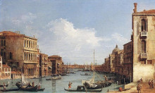 Репродукция картины "the grand canal from campo san vio towards the bacino" художника "каналетто"