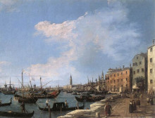 Репродукция картины "the riva degli schiavoni" художника "каналетто"