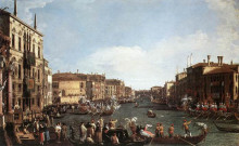 Копия картины "a regatta on the grand canal" художника "каналетто"