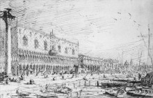 Копия картины "venice: riva degli schiavoni" художника "каналетто"