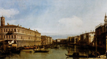 Репродукция картины "grand canal" художника "каналетто"
