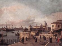 Копия картины "entrance to the grand canal: from the west end of the molo" художника "каналетто"