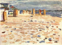 Копия картины "пляжные корзины в голландии" художника "кандинский василий"